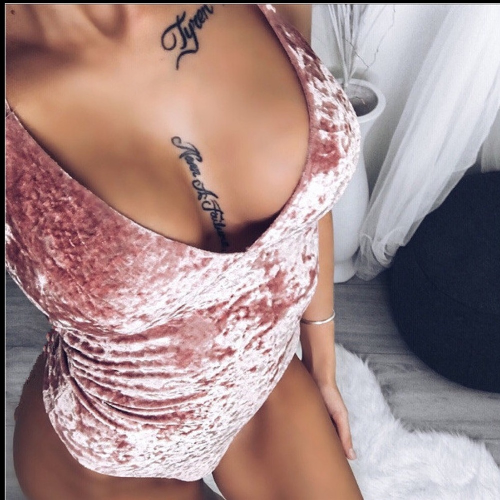 Jessica Pink crushed bodysuit